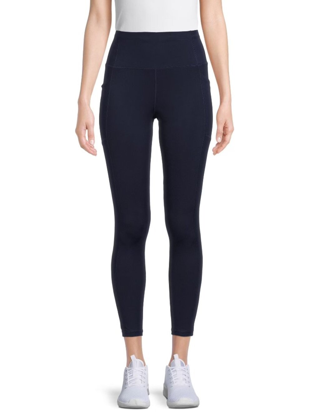 Avia Women's High Waist Crop Legging with Side Pockets, Size M (8-10).